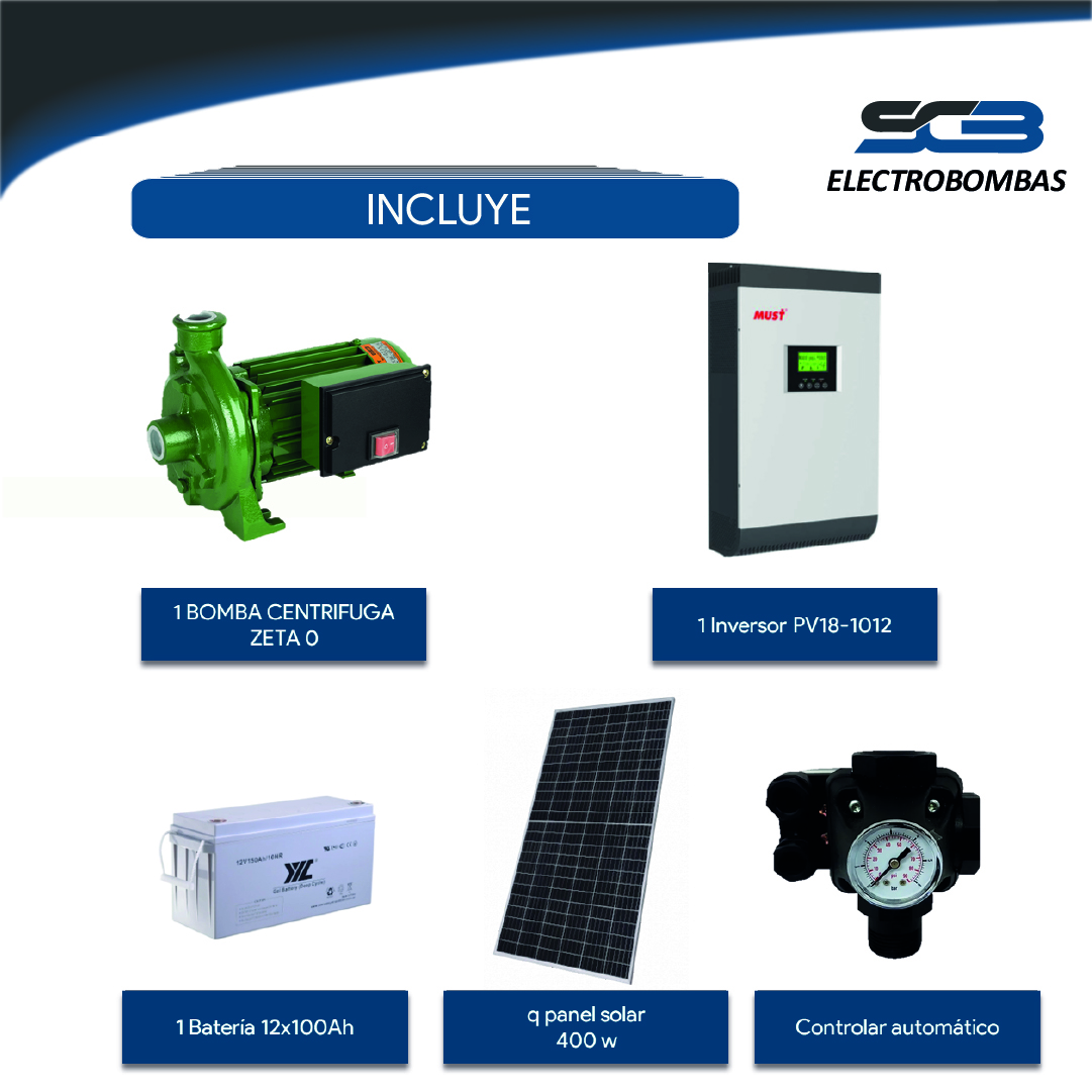 KIT energía renovable UPS BOMBEO ZETA 1 CISTERNA - Imagen 2