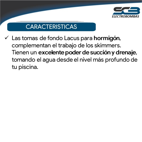 Dispositivo Para Hormigón Toma fondo Anti Vortex - Imagen 2