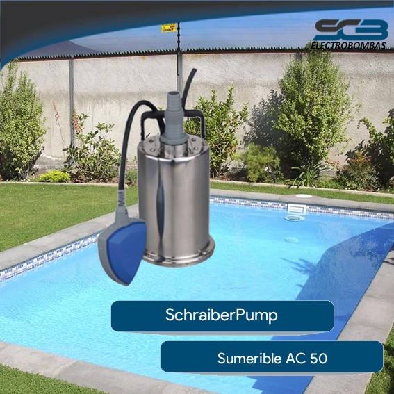 Bomba sumergible agua limpia inoxidable AC50 0,5HP 220V