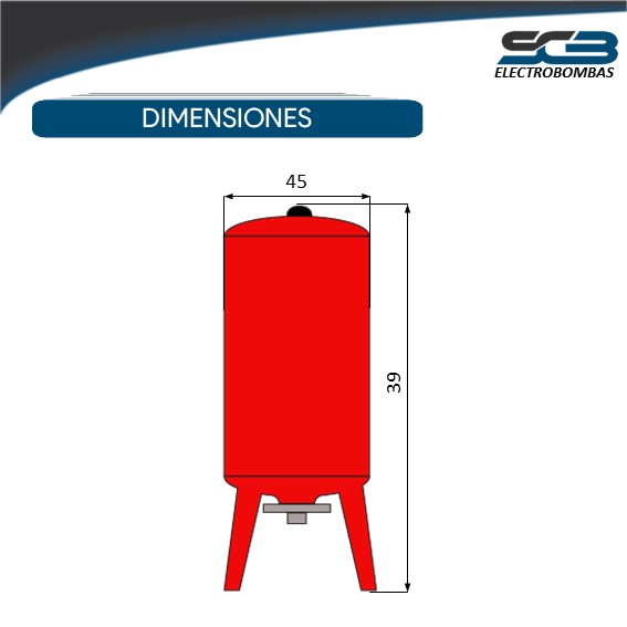 Tanque Hidroneumático Horizontal H60L 60 Litros - Imagen 2