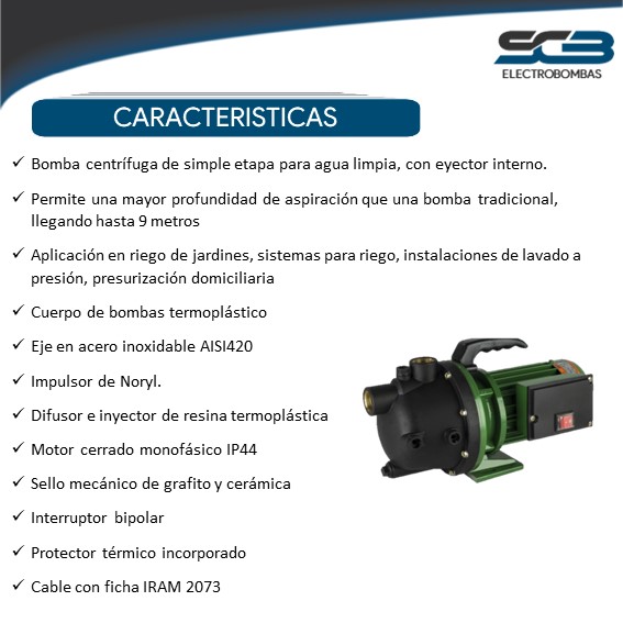 Czerweny Autoaspirante EB JET 100-P 220V 1HP - Imagen 2